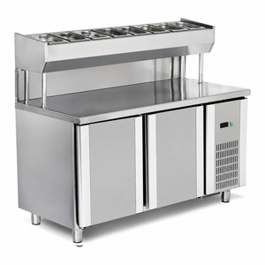 Stainless Steel Bottom <b>Freezer</b> <b>Refrigerator</b> Commercial Refrigeration Cabinet Buffet Cooler for Restaurant Kitchen - Product Image 6