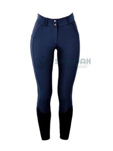 Pantalones de montar a caballo para mujer, corte ajustado favorecedor con material elástico de cintura alta y agarre fuerte para profesionales - Product Image 4