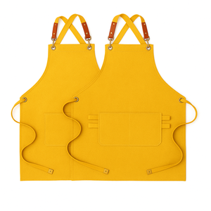 Classic Green Canvas Sleeveless Bib <b>Apron</b> with Adjustable Waist and Front Pocket Oil-Resistant & Eco-Friendly for Cleaning - Product Image 3
