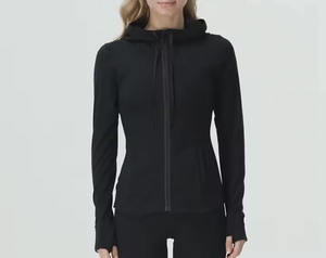 Sweat à capuche zippé en coton et polyester de haute qualité pour femmes - Product Image 5