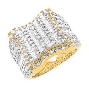 8.00 carats Hip Hop diamant taille ronde VVS Moissanite or jaune glacé bijoux bague de fiançailles pour hommes en argent 925 - Product Image 6