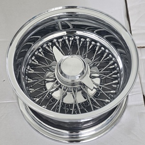 Nueva Llanta <span class=keywords><strong>de</strong></span> Acero Cromado <span class=keywords><strong>de</strong></span> 13 Pulgadas con 72 Radios Tipo Cruzado, Tipo Inverso, para <span class=keywords><strong>Autos</strong></span> <span class=keywords><strong>de</strong></span> Pasajeros 13X7J, Incluye Tapas y Adaptadores - Product Image 4