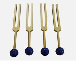 Diapasons radicaux en or DNA, 4 pièces, avec activateur à bille en caoutchouc et pochette, Healing_Tuning_Fork.. - Product Image 5