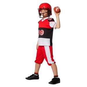 ชุดเครื่องแบบทีมอเมริกันฟุตบอลชุดเสื้อผ้าทอลายทแยงวัสดุโพลีเอสเตอร์แบบระบายอากาศสำหรับทุกเพศพร้อมชื่อทีมที่กำหนดเอง - Product Image 4