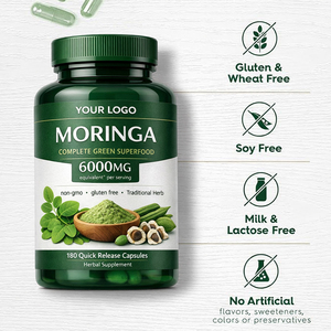 Nieuwste 2026 model Private Label <span class=keywords><strong>Moringa</strong></span> Kruidensupplement voor volwassenen, 60/90/120 <span class=keywords><strong>capsules</strong></span>, compleet groene superfood, aangepaste verpakking - Product Image 5