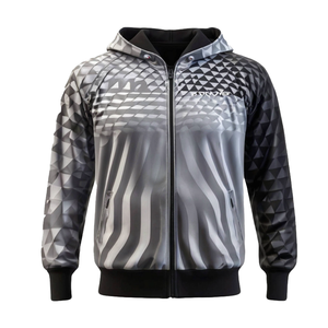 <b>Men's</b> High Quality <b>Zip</b> <b>Pockets</b> Sweat <b>Shorts</b> Jacket Tracksuit Best New Design Fitness Sublimation Print Wholesale Outdoor Sports - Product Image 6