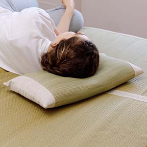 Japanese Igusa <b>Flat</b> <b>Pillow</b> Beige - Product Image 6