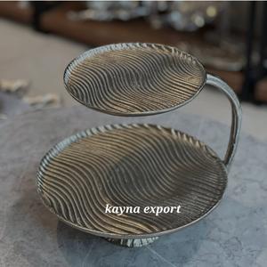 Handicraft Aluminium Nickel Plated Eco-Friendly Modern Luxury <b>Cupcake</b> <b>Stand</b> CE/EU Certified Custom Logo for Home Commercial Use - Product Image 4