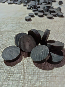 Bouton en corne de buffle indien authentique de haute qualité, couleur noire naturelle, motif rond, bouton vierge pour vêtements. - Product Image 3