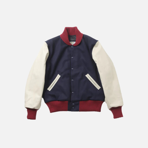 Chaquetas Varsity Personalizadas de Alta Calidad con Logotipo, Tallas Grandes, Chaqueta Bomber de Invierno con Cuello Alto, Mangas de Cuero PU, Estilo Hip Hop, Envío Rápido - Product Image 1