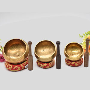 Cuencos Tibetanos de Latón Pulido, Hechos a Mano, para Meditación, Yoga, Sanación, Terapia de Sonido, Cuerpo y Mente - Product Image 1