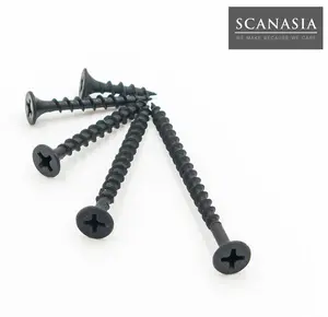 Vis à cloison sèche métrique en acier, finition zinc et noir, norme DIN - Product Image 5