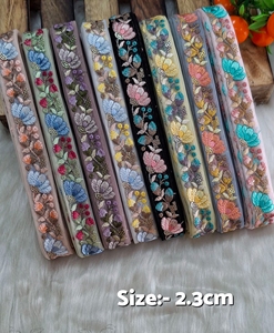 Hecho a medida en seis opciones de color en cordones bordados de tela de base de red de varios colores para prendas de mujer y para reventa. - Product Image 2