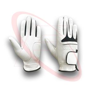 Custom Wholesale Premium Soft Leather Golf Gloves <b>Stretchy</b> Fabric and Comfortable Fitting Sports Gloves Golfhandschuhe - Product Image 1