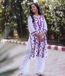 Hermosa tradicional indio y pakistaní rayón Kurti nueva venta al por mayor Shalwar Kameez conjunto Elegante ropa islámica - Product Image 3