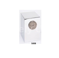 Urna Cremazione Cubo in Bronzo con Colombi Volanti per Ceneri Umane con Sacchetto in Velluto Gratuito