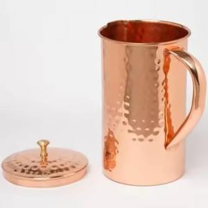 Contenedor de almacenamiento ecológico y duradero, jarra de agua de cobre para uso diario, vasos ayurvédicos - Product Image 2