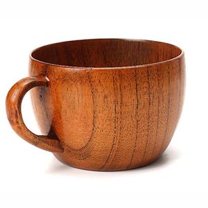 Mug à café en bois de jujube naturel écologique avec poignée, fait à la main, grande tasse à thé en bois, qualité alimentaire, mug à bière ou à lait isolé - Product Image 1