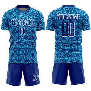 Maillots de football personnalisés par sublimation - Personnalisation complète, couleur unie, logo personnalisé, design unisexe, 100% polyester, impression par transfert thermique - Product Image 4