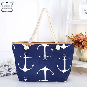 Grand sac à main en toile de coton pour femmes sac fourre-tout portable avec design imprimé personnalisé caractéristique recyclable - Product Image 3