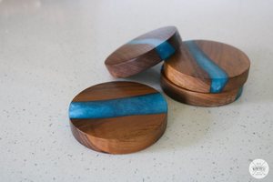 Sous-verres et plateaux de service en résine époxy et bois de style américain, de qualité supérieure, écologiques, couleur personnalisée, pour hôtels et restaurants - Product Image 2