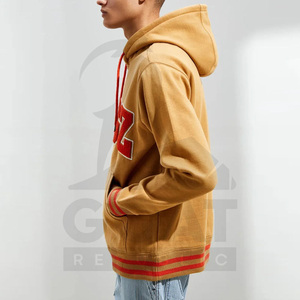 เสื้อฮู้ดดี้ปักลายคุณภาพสูงสำหรับผู้ชาย ทรงปกติ ผ้าคอตตอนผสม ใส่ได้ในฤดูหนาว สไตล์สตรีทแวร์ ผ้าฟลีซ - Product Image 3