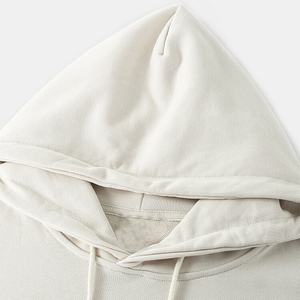 Sudadera con capucha para hombre con logotipo personalizado Heavyweight 450 GSM 100% algodón de invierno talla 3XL gráfico 3D Puff en relieve bolsillos patrón sólido con capucha - Product Image 3