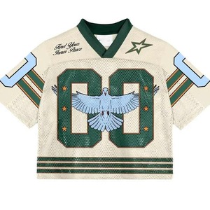 Customized Men's Short Sleeve American Football Jersey 100% Polyester Moisture-Wicking Anti-Bacterial Design Your Own for Sports - Product Image 1