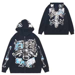 100% coton polaire pull à capuche hommes en relief poche kangourou brodé ODM respirant fermeture éclair extérieur lourd surdimensionné - Product Image 1