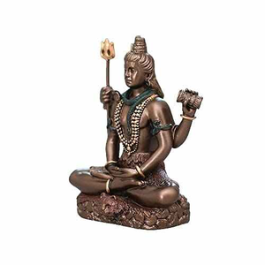 Idole traditionnelle de Shiva en laiton pour le temple domestique et la prière quotidienne, statue de dieu hindou artisanale, qualité d'exportation disponible, meilleur prix - Product Image 3