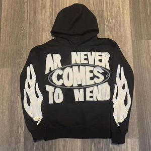 Sweat à capuche en coton épais 500gsm avec logo vierge et propre personnalisé pour hommes - Product Image 3