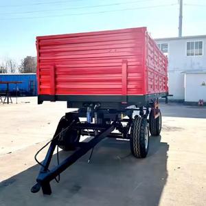 2 Axles Hydraulic Dump <b>Trailer</b> Farm Tipping <b>Tractor</b> Haul <b>Trailer</b> Agricultural Transport Utility <b>Trailer</b> - Product Image 3