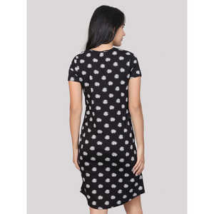 Chemise de nuit courte décontractée Evolve pour femme, 100 % coton imprimé, longueur genou, en tissu tricoté doux pour l'été - Product Image 2