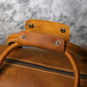 Bolsa de lona de cuero genuino con estilo Unisex, cabina grande, viajes de gimnasio de lujo, la última bolsa de lona de viaje de cuero Unisex, venta a precio bajo - Product Image 2