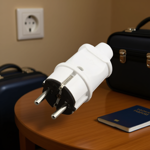 16A Detachable Wiring <b>Plug</b> Power EU <b>Adapter</b> Travel-friendly Portable 16A <b>Adapter</b> for International Power Use - Product Image 3