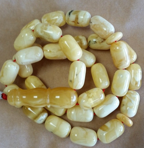 Rosarios Religiosos de Ámbar Natural con Baño de Oro de 14K en Forma de Bola - Regalo - Product Image 6