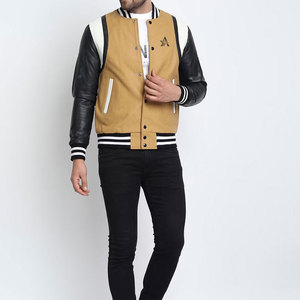 Best Selling <b>Leather</b> Sleeves Letterman <b>Jacket</b> Streetwear Inspired <b>Winter</b> <b>Jacket</b> For Casual Daily Fashion - Product Image 4