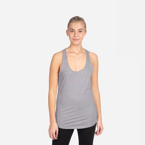 Next Level Women's Ideal Racerback Heather Gray Tank Women Tank Top Breathable Gym Racerback Tank Top - Product Image 4