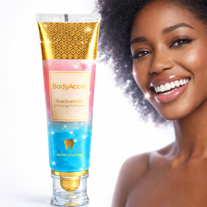 Pasta Dental Blanqueadora con Niacinamida, Gel Portátil Sin Flúor para Eliminar Manchas de Café, Té y Humo, Refresca el Aliento y Protege el Esmalte - Product Image 1