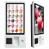Kiosque tactile LCD personnalisé de 15,6 pouces pour centre commercial, machine de commande de billets en libre-service, compatible Android/Windows, utilisation en intérieur