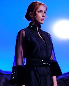 เสื้อผ้ามุสลิมแบบดั้งเดิมและอุปกรณ์เสริมผ้าไหมสีดำหรูหราและผ้าตาข่ายด้วยรูปลักษณ์ที่ทันสมัย - Product Image 6