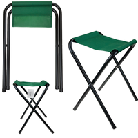 Tabouret pliant en toile TURISTIC, chaise de camping avec capacité de charge jusqu'à 100 kg, vert