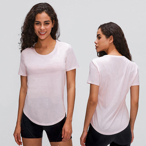 Camisetas sin mangas cortas de entrenamiento de manga corta para mujer de alta calidad Jersey hecho a medida para Yoga al por mayor - Product Image 6
