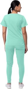 Conjuntos de uniformes de enfermera de verano personalizados OEM para mujer, batas de hospital de punto de gran oferta para profesionales médicos, tipo médico, Spandex - Product Image 5