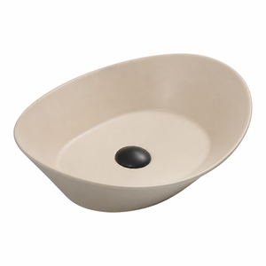 Yingjie Long Oval Ceramic Art Basin Thin Rim Glazed Crystal No Overflow Above Counter Modern <strong>Bathroom</strong> Factory Direct - Product Image 2