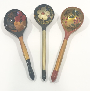 Cuillère en bois poignée imprimée cuillère réutilisable à la main couverts de qualité supérieure poignée rose cuillère en bois personnalisée - Product Image 5