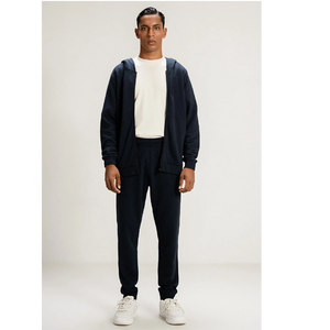 Trajes de jogging con logotipo personalizado Puff Print Sun Faded Fleece Hoodie Pants Set Flared Stacked Sweatsuit Chándal para hombres - Product Image 4