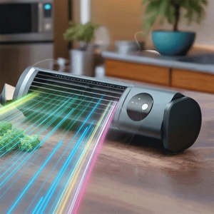 Ventilateur tour oscillant électrique moderne pour la maison et le bureau, télécommandé, en plastique, prise US, pour utilisation dans la salle de bain - Product Image 2