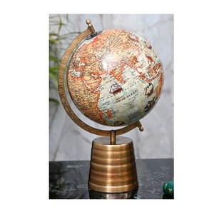 Globe du monde en plastique décoratif de décor de Table antique en laiton de qualité supérieure pour le laboratoire de bureau et l'école Globe décoratif au prix le plus bas - Product Image 1