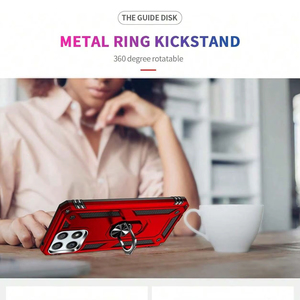 KIT custodia in TPU pesante compatibile con SAMSUNG con supporto ad anello e accessori di protezione Premium in Mica di cristallo - Product Image 3